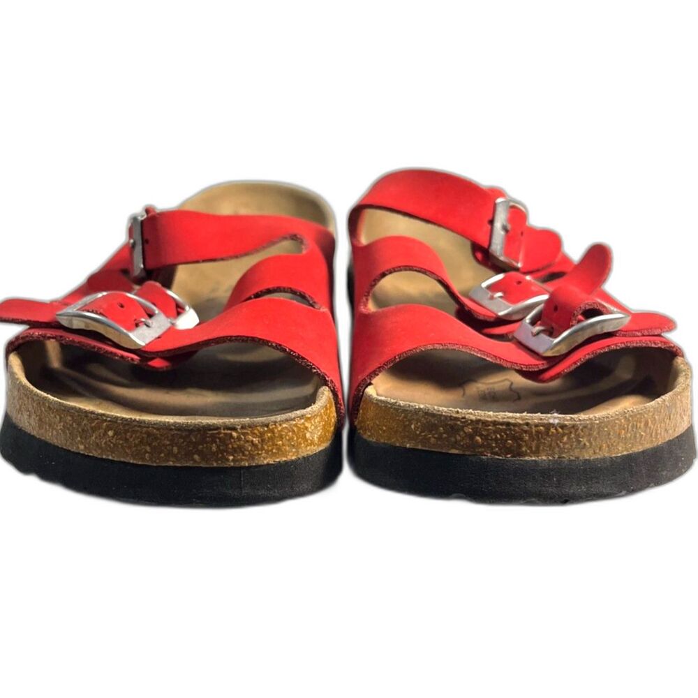 Birkenstock Betula Red Suede Clogs W SZ 7, M SZ 5 - Picture 3 of 5